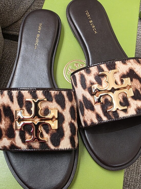 Tory Burch Shoes - Tory Burch Leopard Everly Slides